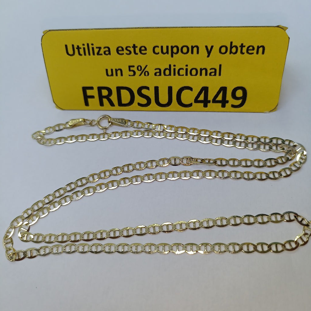 CADENAS TEJIDO GUCHI ORO 10K 55 CM 4.1 GR (NUEVO)