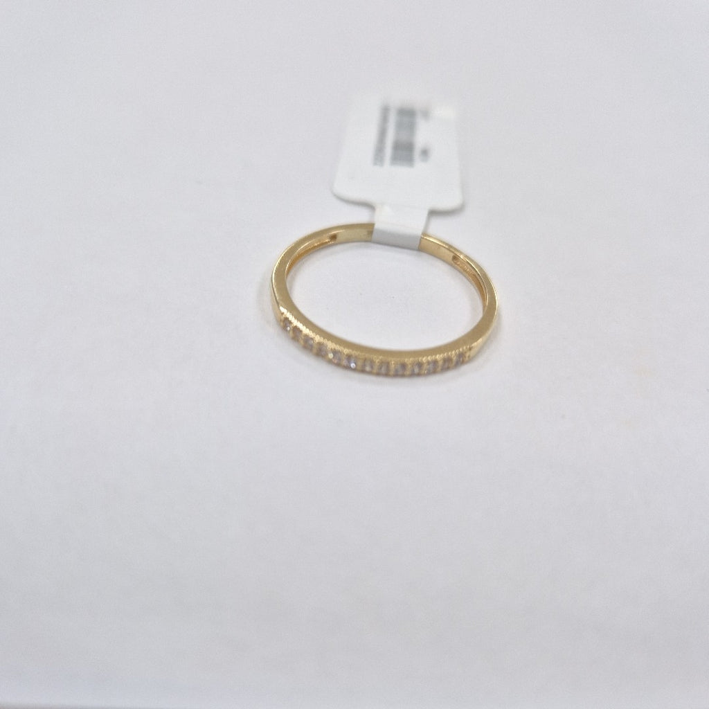 ANILLO ARGOLLA C CIRCONIAS 14K 9 TALLA 1.3 GR (NUEVO)