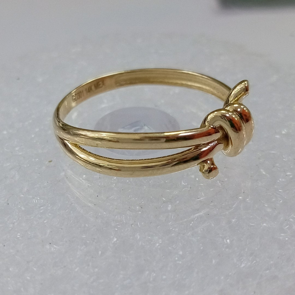 ANILLO ANILLITO C NUDO 14K 7 TALLA 2 GR (NUEVO)