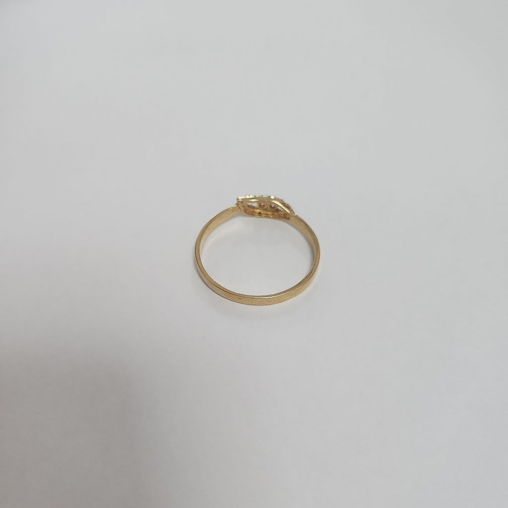 ANILLO ANILLITO C CIRCONIAS 14K 9 TALLA 1.4 GR (NUEVO)