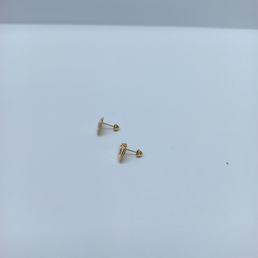 BROQUELES BROQUEL FIG CORAZON C CIRCONIA 14K 0.2614 GR (NUEVO)