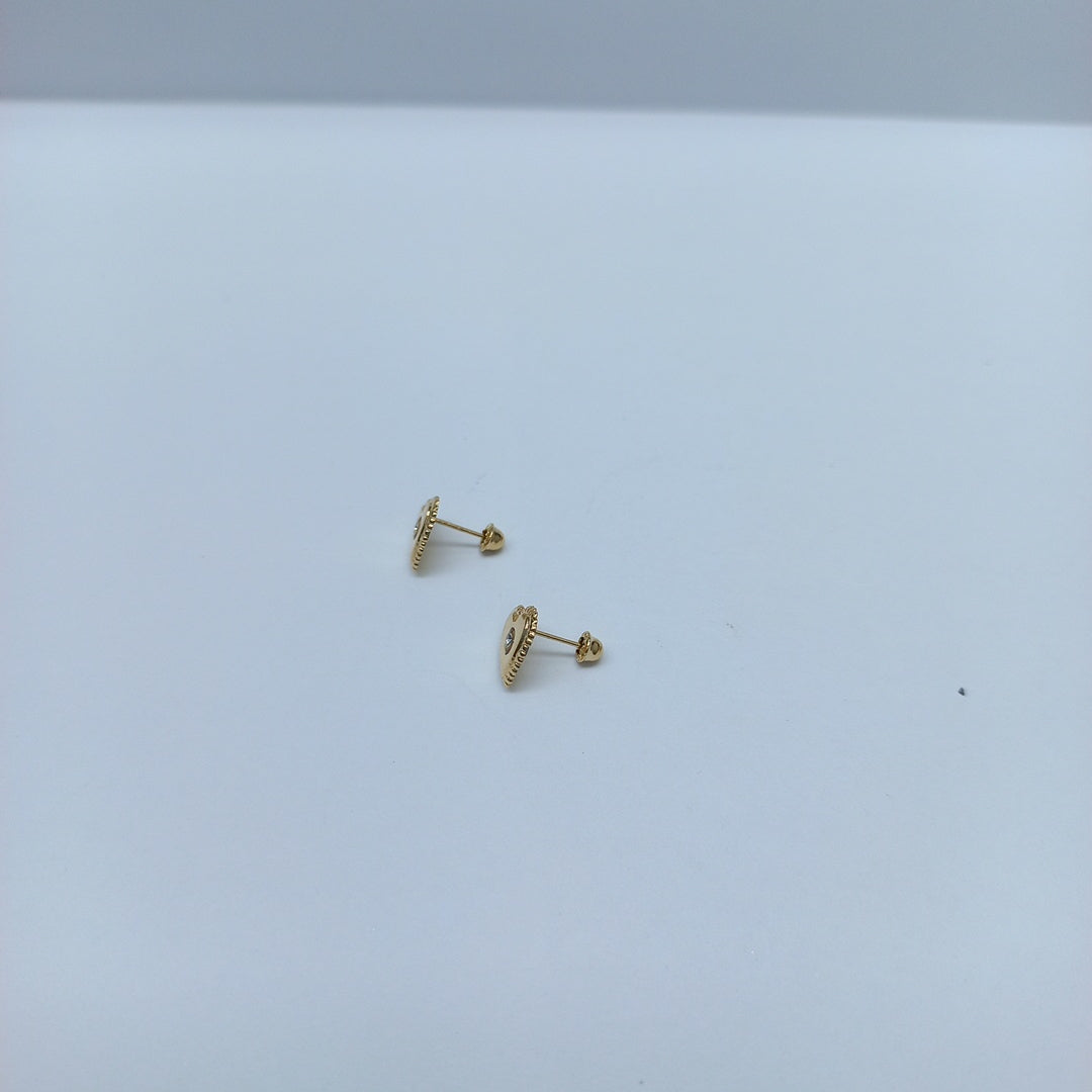BROQUELES BROQUEL FIG CORAZON C CIRCONIA 14K 0.2614 GR (NUEVO)