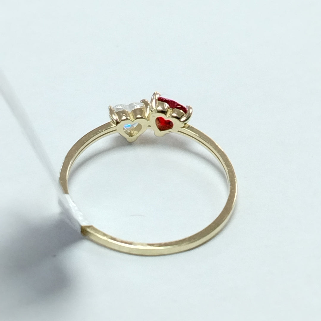 ANILLOS CON CIRCONIA T PIEDRA DE COLOR 14K TALLA 7 1.1 GR (NUEVO)