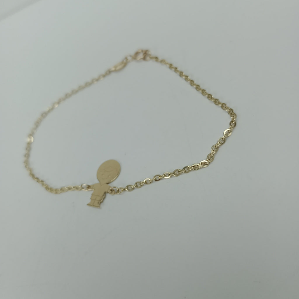 PULSERA TEJIDO ESPECIAL FIG NIÑO 14K 18 CM 1.5 GR (NUEVO)