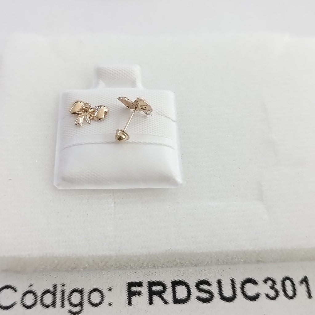 BROQUELES BROQUEL FIG MOÑO C CIRCONIA 14K 0.2441 GR (NUEVO)