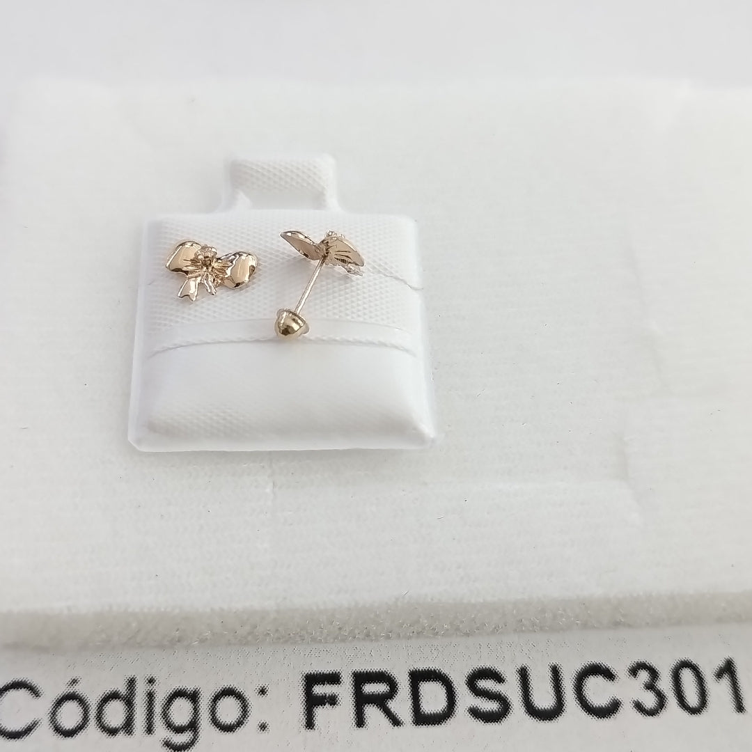 BROQUELES BROQUEL FIG MOÑO C CIRCONIA 14K 0.2441 GR (NUEVO)
