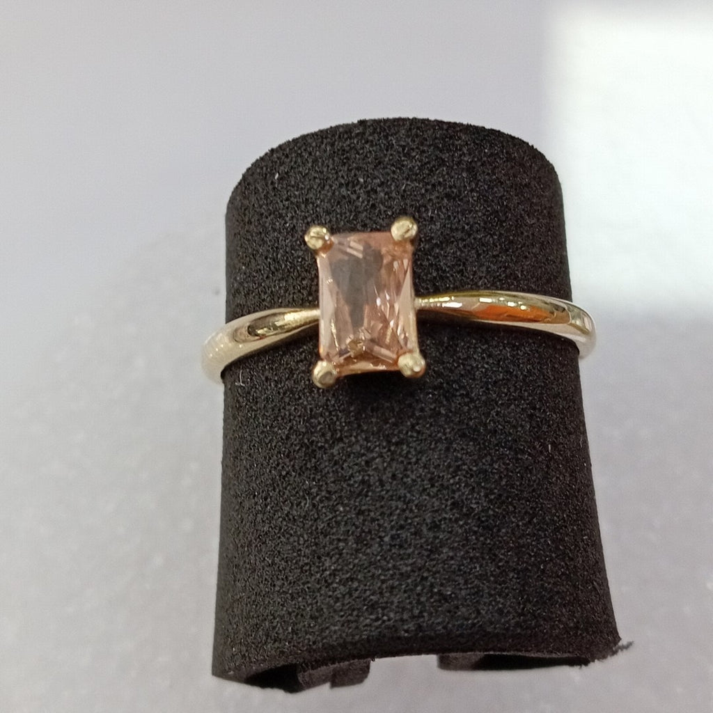 ANILLOS TEJIDO ANILLITO C PIEDRA DE COLOR 14K 8 1.3 GR (NUEVO)