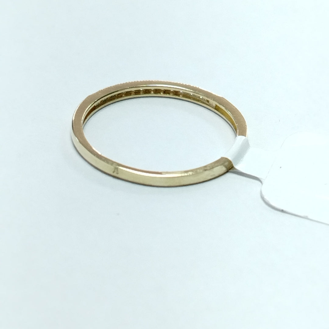 ANILLO ARGOLLA C CIRCONIAS 14K 9 TALLA 1.4 GR (NUEVO)