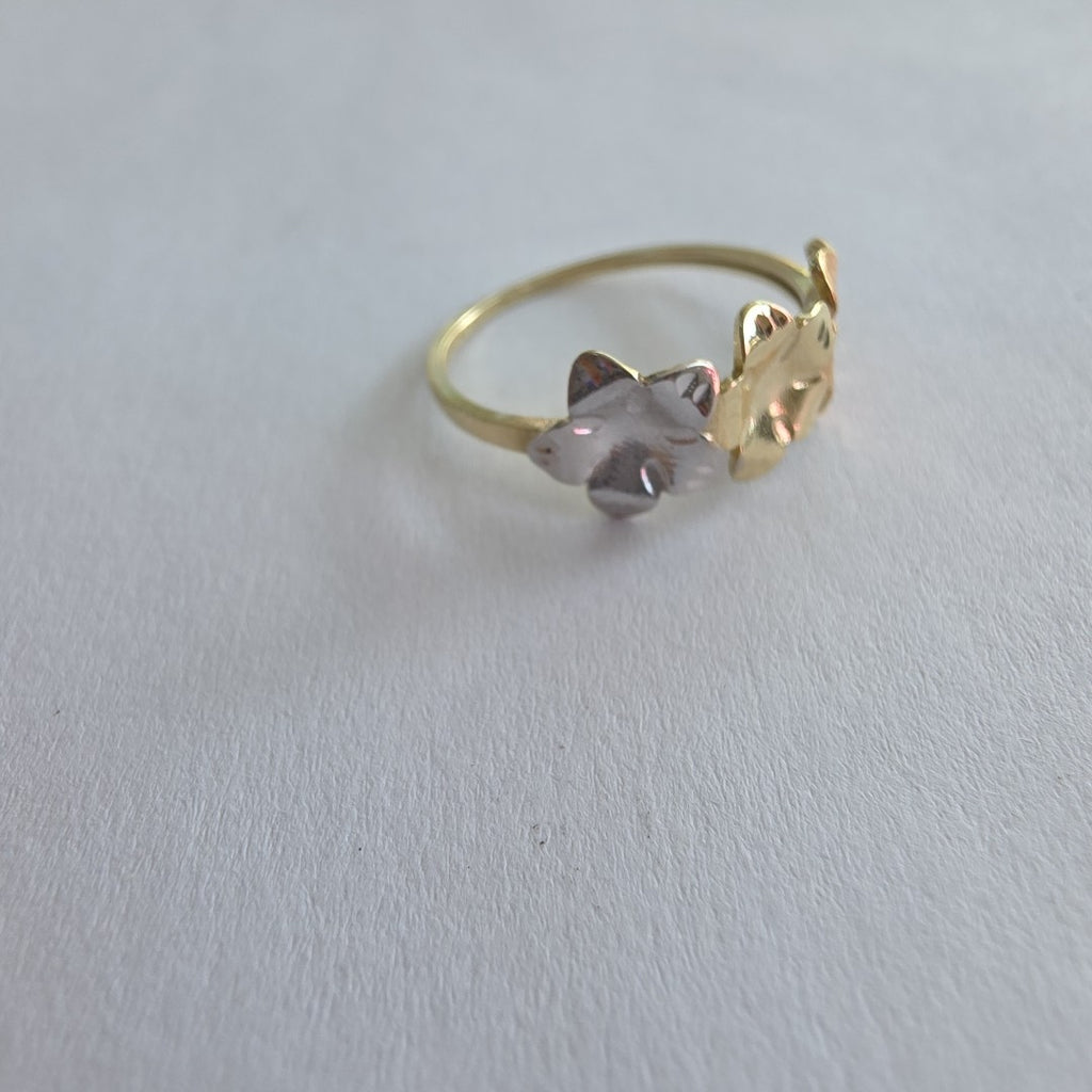 ANILLOS ANILLITO FIG FLORES 10K TALLA 8 1.2 GR (NUEVO)