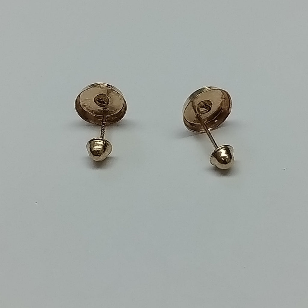 BROQUELES BROQUEL FIG BOTON C CIRCONIA 14K 0.2916 GR (NUEVO)