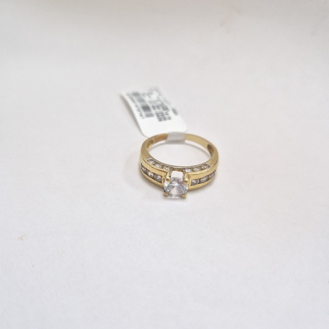 ANILLITO,SOLITARIO ORO 10 K 3,80 GRMS (SEMINUEVO)