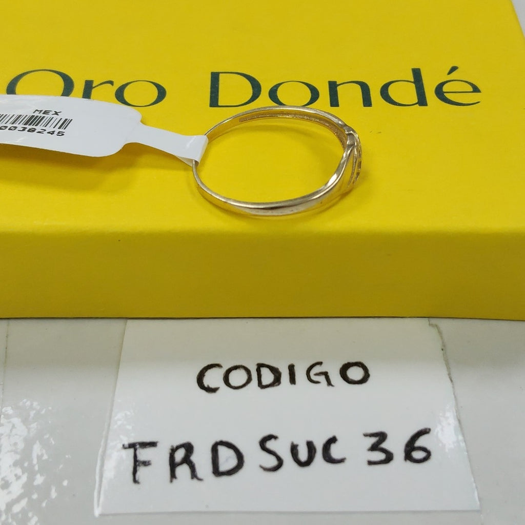 ANILLO ANILLITO C CIRCONIAS 14K 8.5 TALLA 1.2 GR (NUEVO)