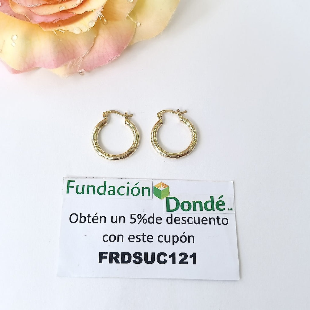 ARETES ARRACADAS 14K 2.6 GR (NUEVO)