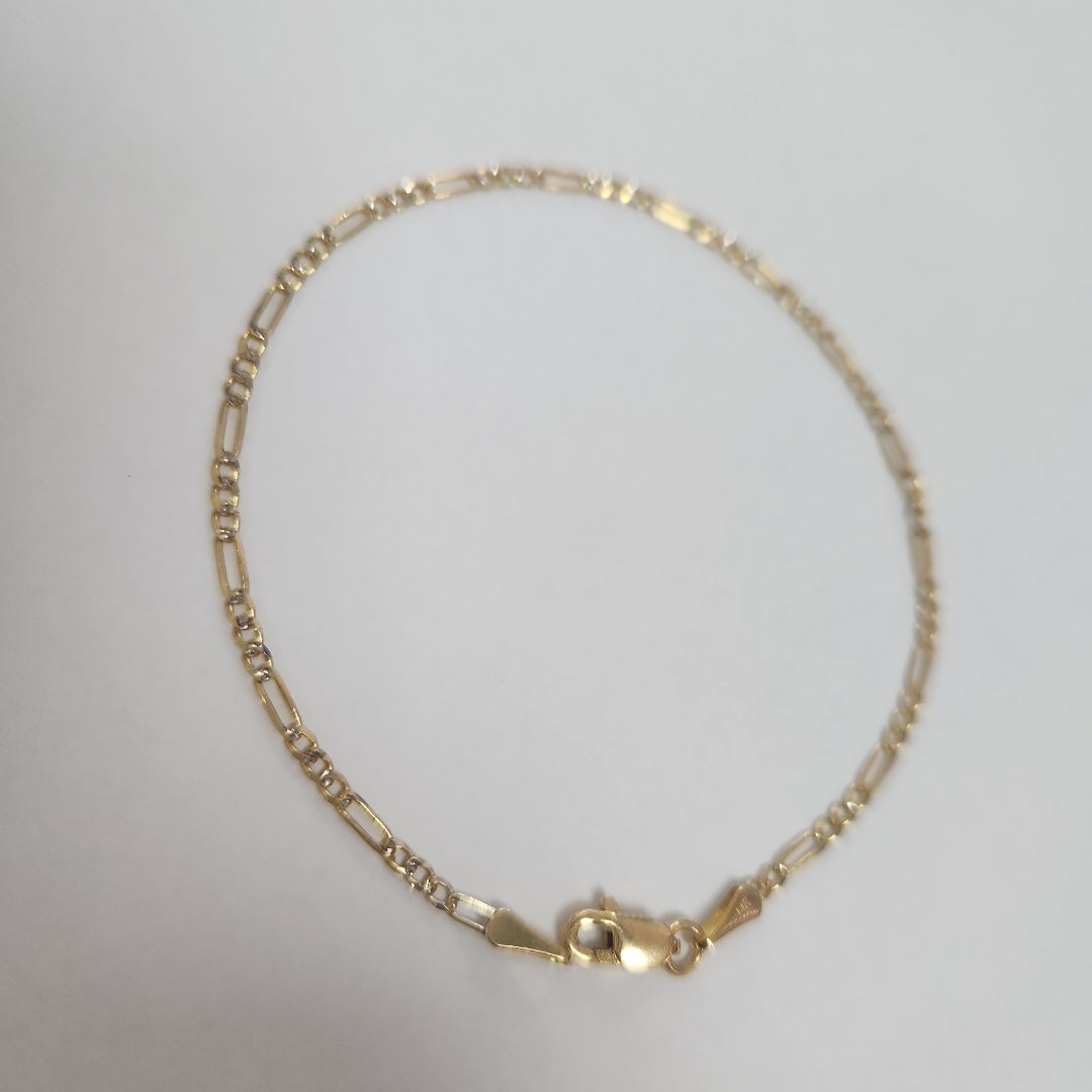 PULSERA 3X1 DIAMANTADA 14K 18 CM 1.5 GR (NUEVO)