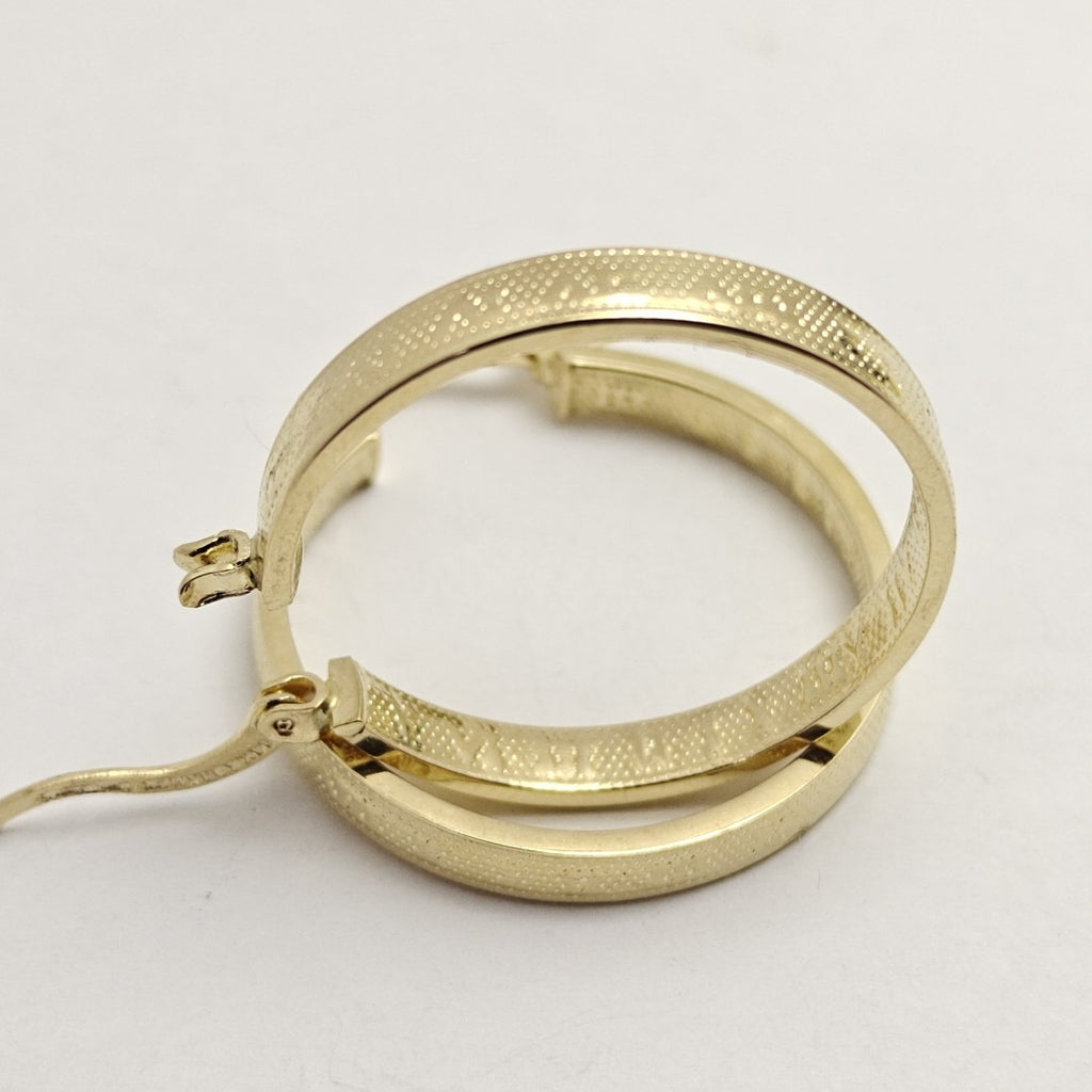 ARETES ARRACADAS TROQUELADA 14K 2.7 GR (NUEVO)