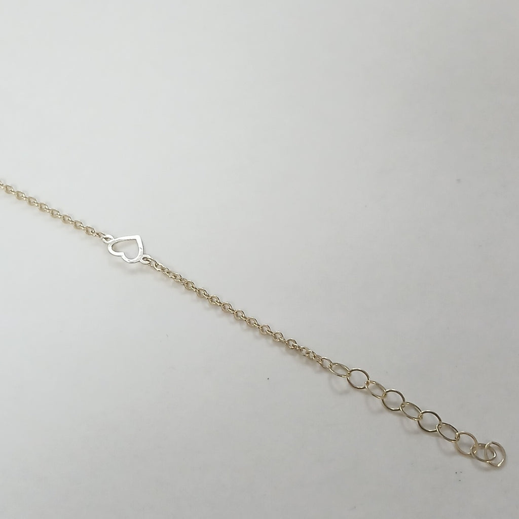 PULSERA ESPECIAL CON CORAZONES 10K 18 CM 1.2 GR (NUEVO)
