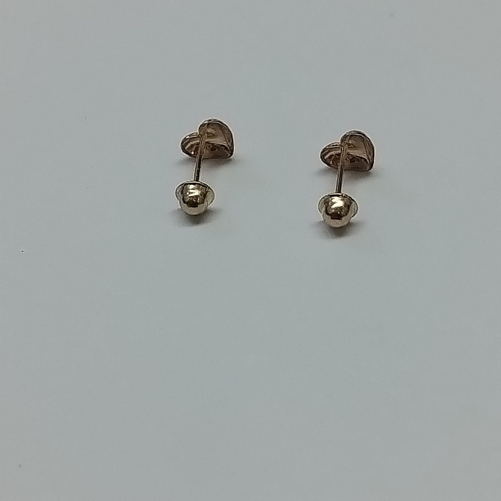 BROQUELES BROQUEL FIG CORAZON LISO 14K 0.1987 GR (NUEVO)