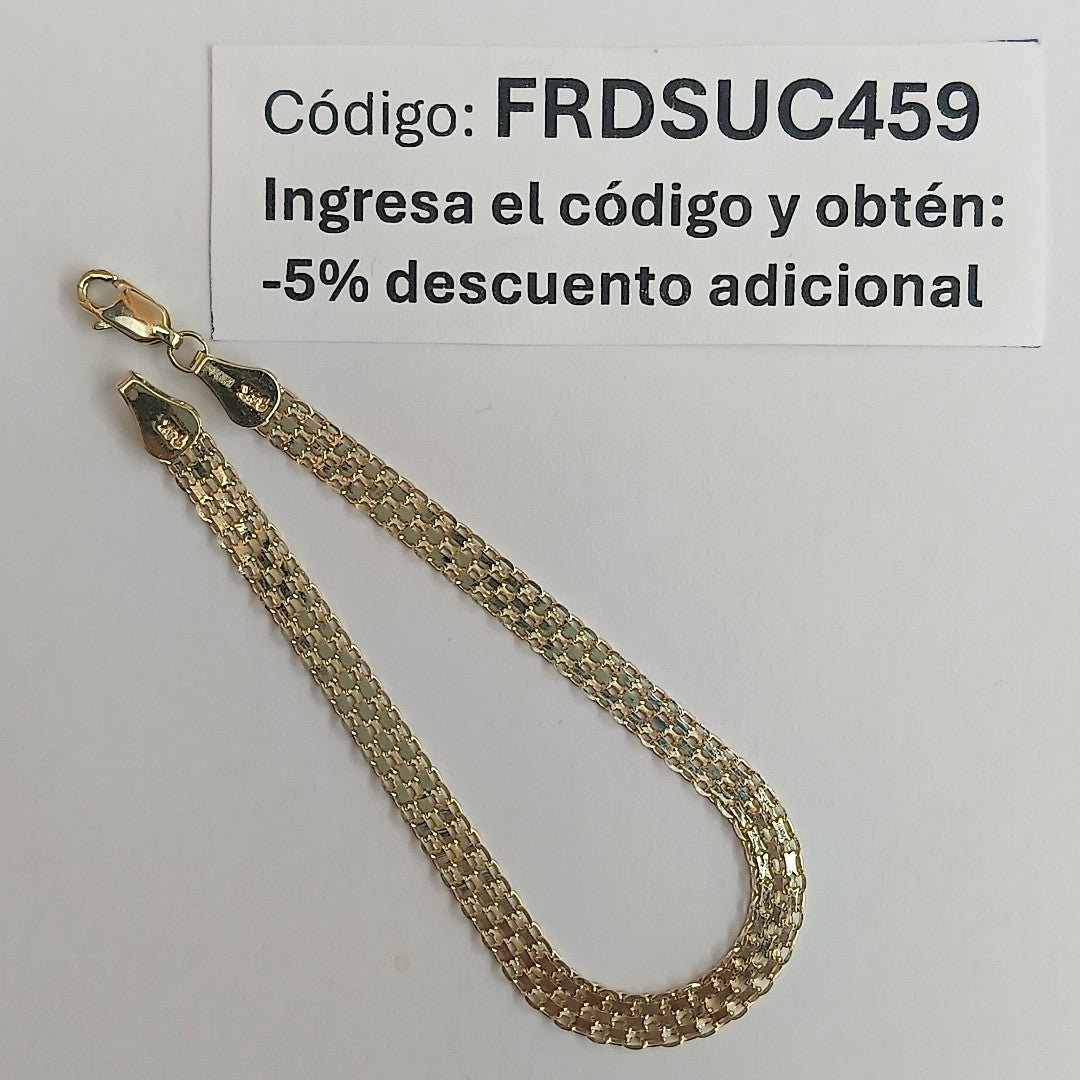 PULSERA ESPECIAL 14K 18 CM 4.4 GR (NUEVO)