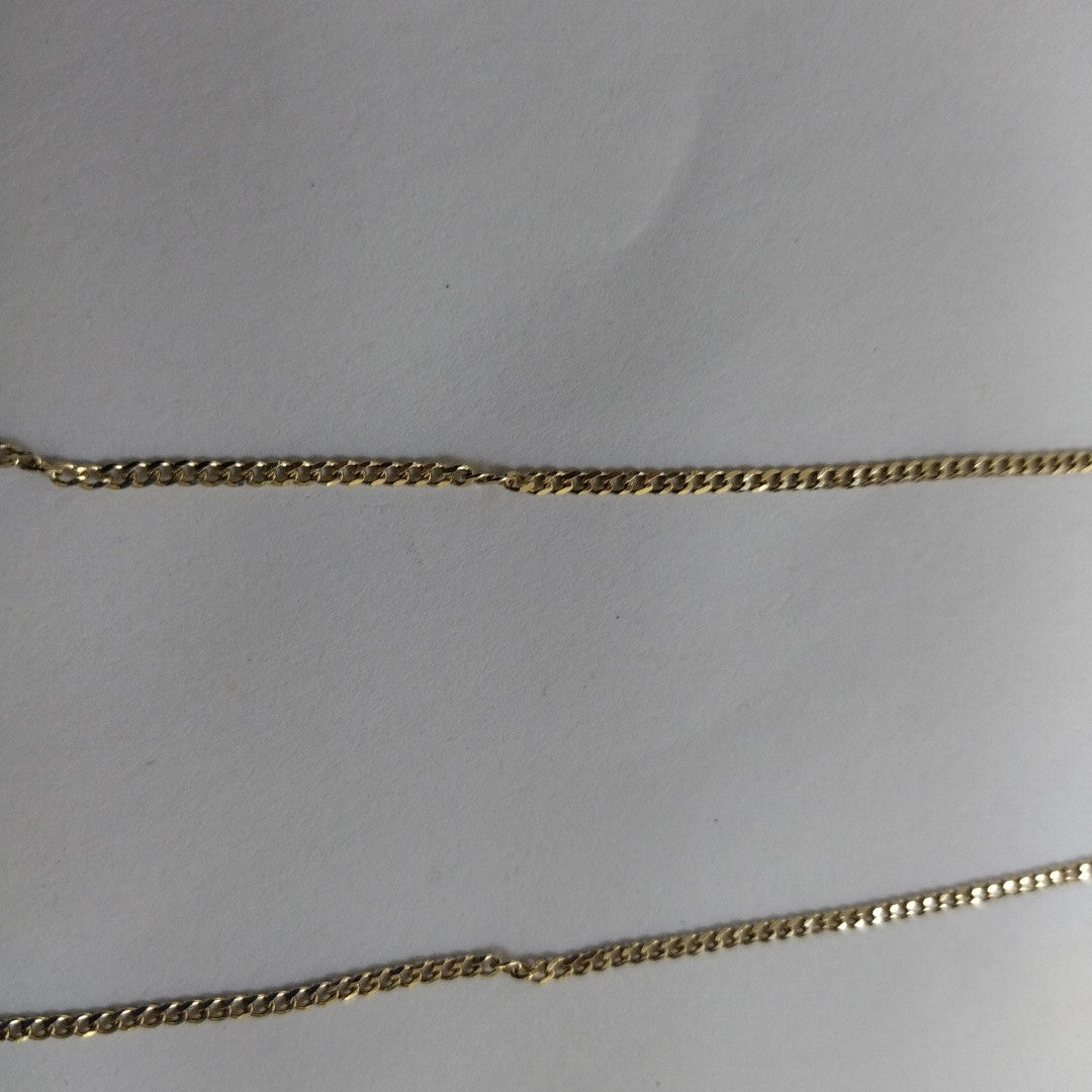 CADENAS TEJIDO BARBADA ORO 10K 60 CM 4.2 GR (NUEVO)
