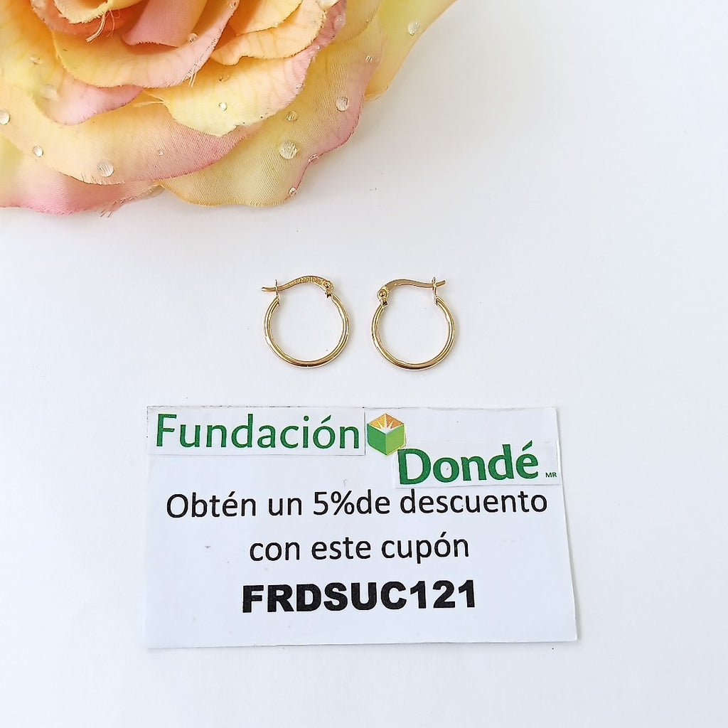 ARETES ARRACADAS 14K 1.2 GR (NUEVO)