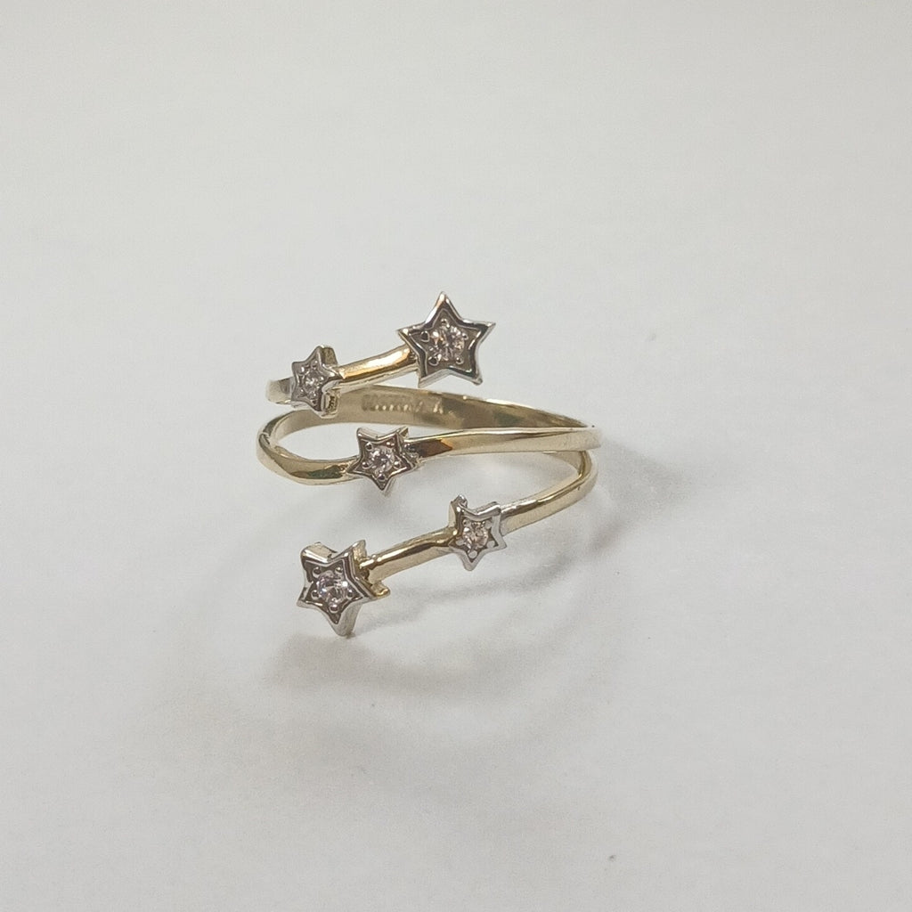 ANILLOS ANILLITO FIG ESTRELLA CON CIRCNIAS 10K TALLA 9 2.8 GR (NUEVO)