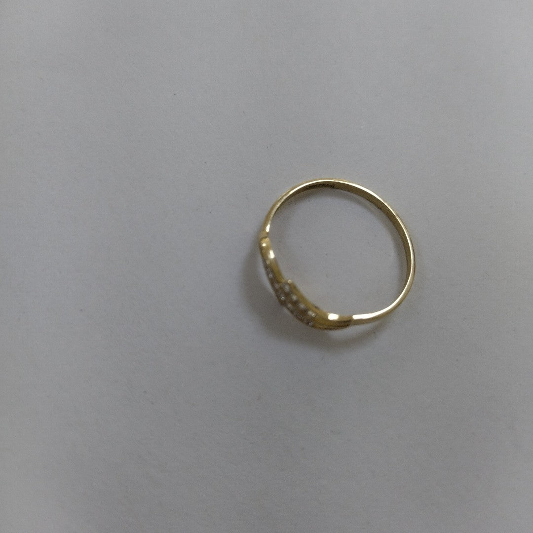 ANILLOS C CIRCONIAS 14K TALLA 8 0.8 GR (NUEVO)