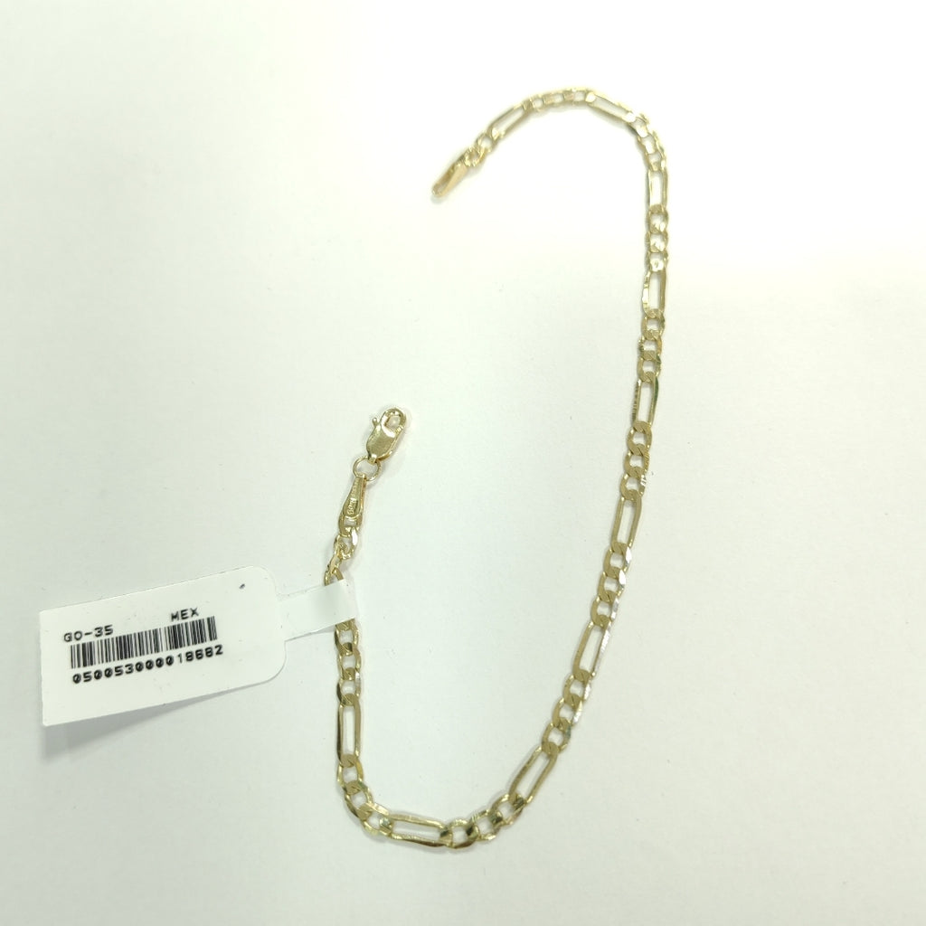 PULSERA TEJIDO 3X1 14K 21 CM 3 GR (NUEVO)