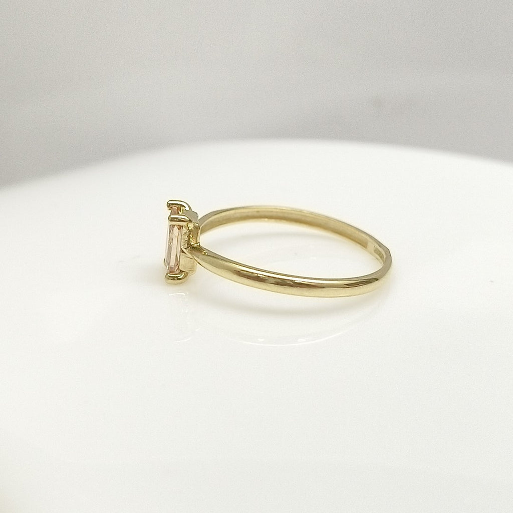 ANILLOS TEJIDO ANILLITO C PIEDRA DE COLOR 14K 8 1.2 GR (NUEVO)