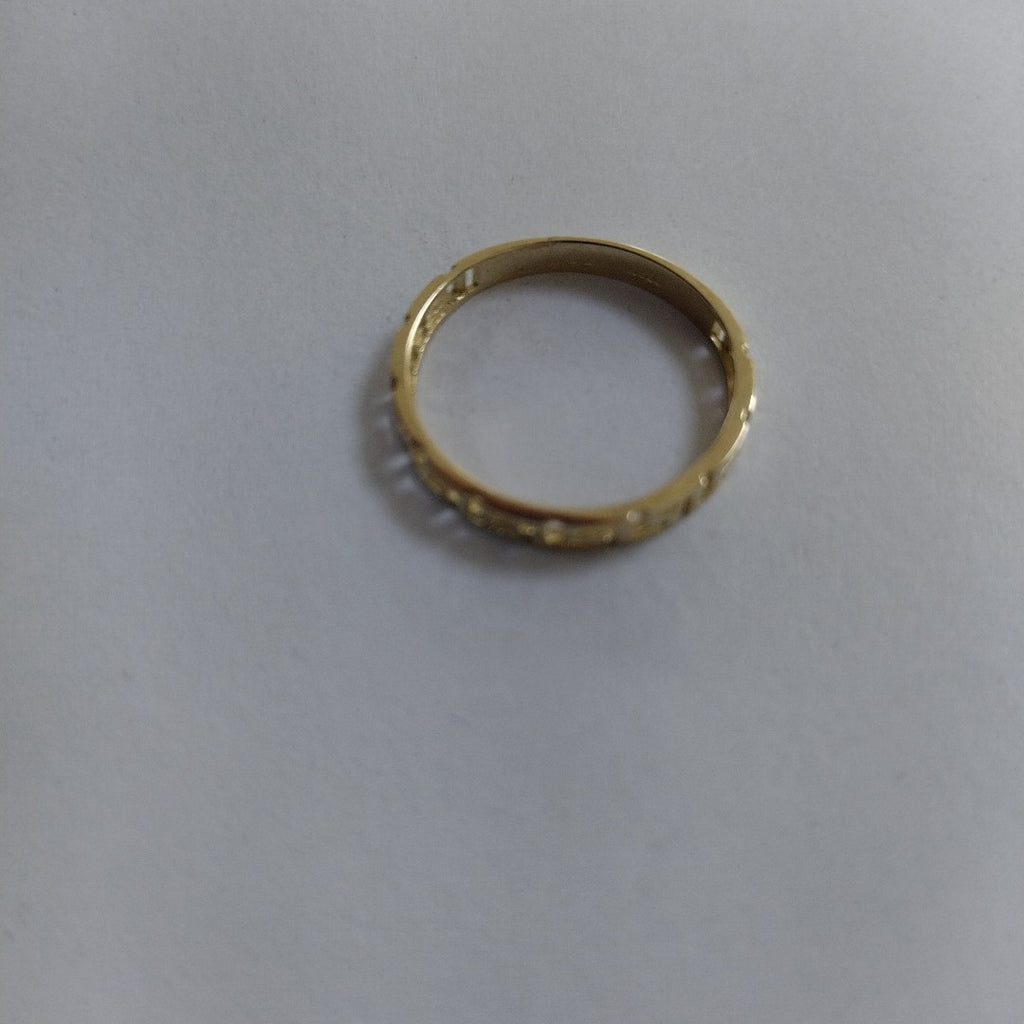 ANILLO ARGOLLA C GRECAS 14K 7 TALLA 1.5 GR (NUEVO)