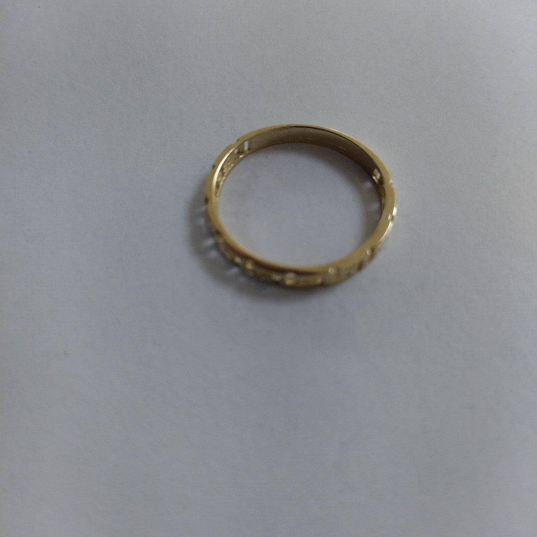 ANILLO ARGOLLA C GRECAS 14K 7 TALLA 1.5 GR (NUEVO)