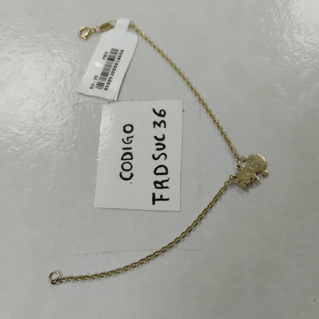 PULSERA ESP CON DIJE DE NIÑA 14K 18 CM 1.4 GR (NUEVO)
