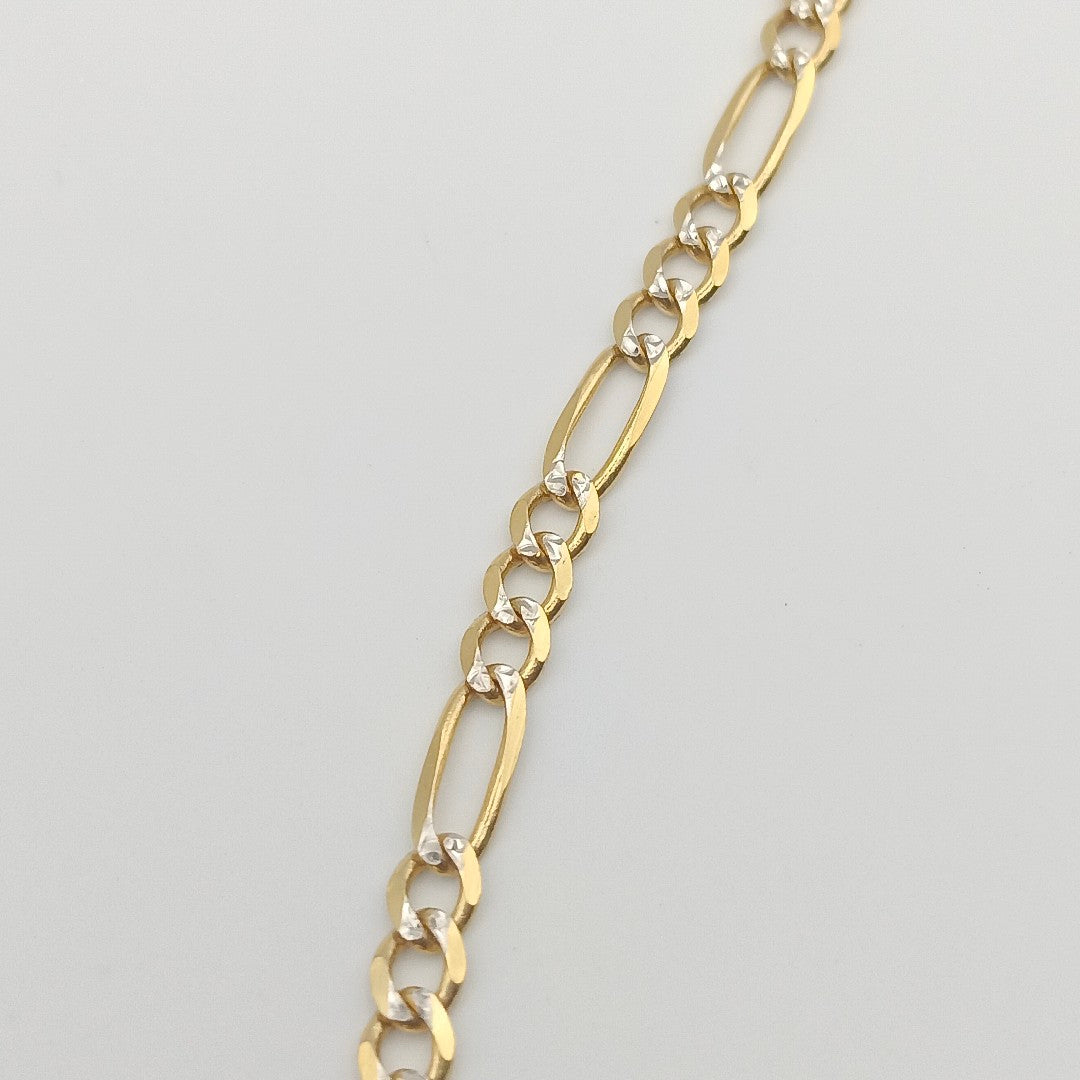 PULSERA 3X1 DIAMANTADA 14K 18 CM 4.5 GR (NUEVO)