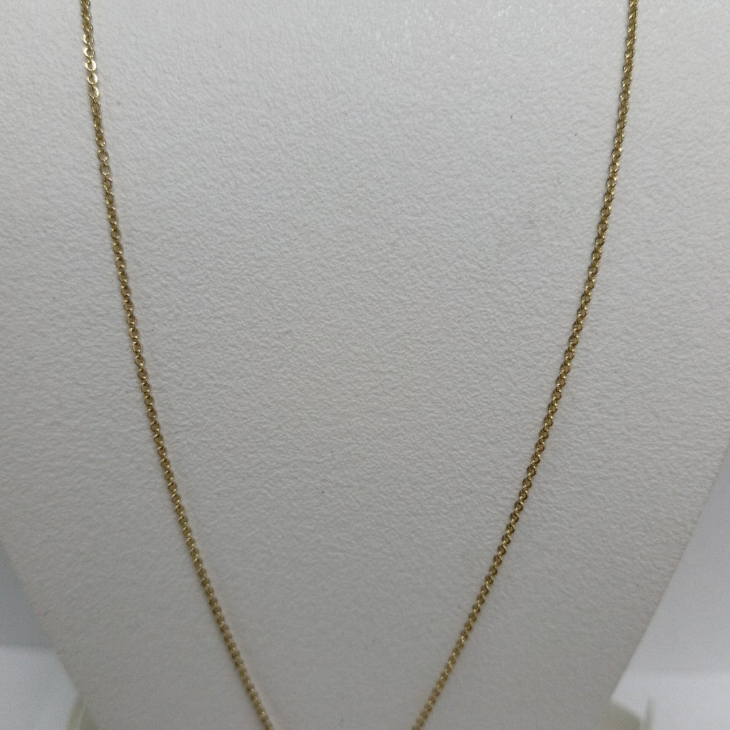 CADENA TEJIDO GARGANTILLA ESPECIAL C FLORES 14K 45 CM 2.9 GR (NUEVO)