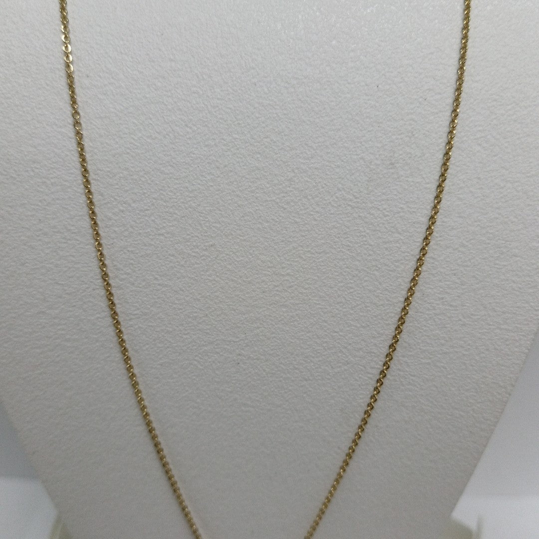 CADENA TEJIDO GARGANTILLA ESPECIAL C FLORES 14K 45 CM 2.9 GR (NUEVO)