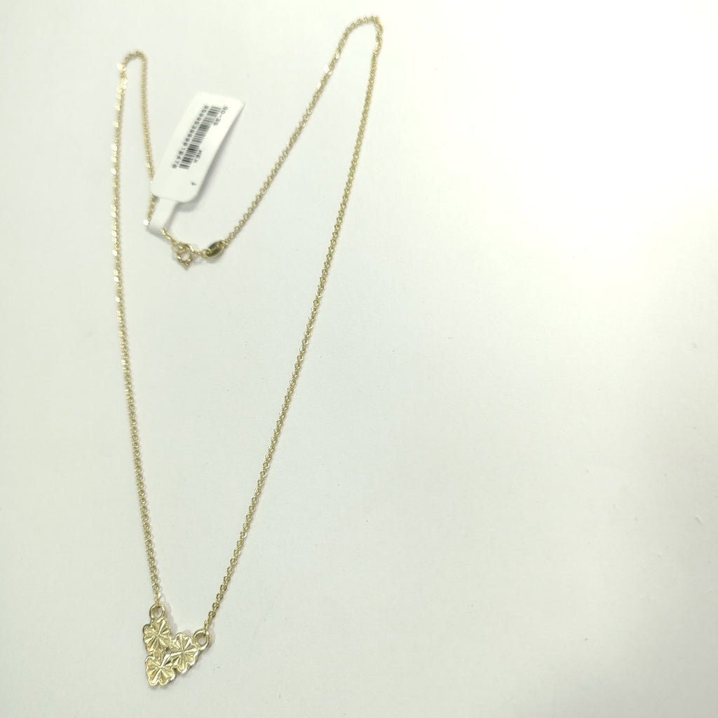 CADENA TEJIDO GARGANTILLA ESPECIAL C FLORES 14K 45 CM 3 GR (NUEVO)