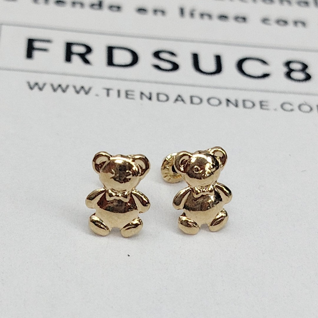 BROQUELES BROQUEL FIG OSO 14K 0.2592 GR (NUEVO)