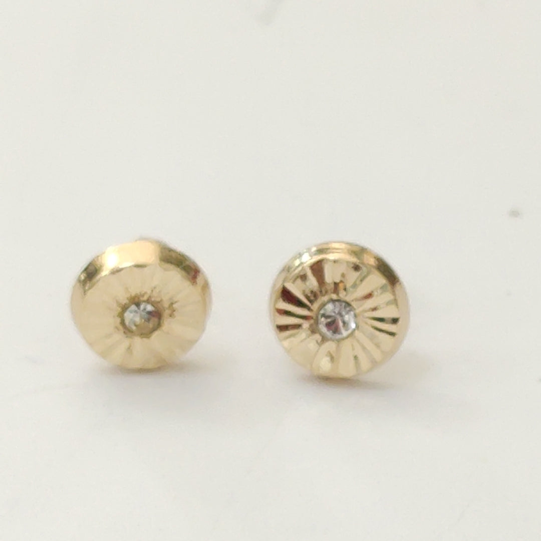 BROQUELES BROQUEL FIG BOTON C CIRCONIA 14K 0.2916 GR (NUEVO)