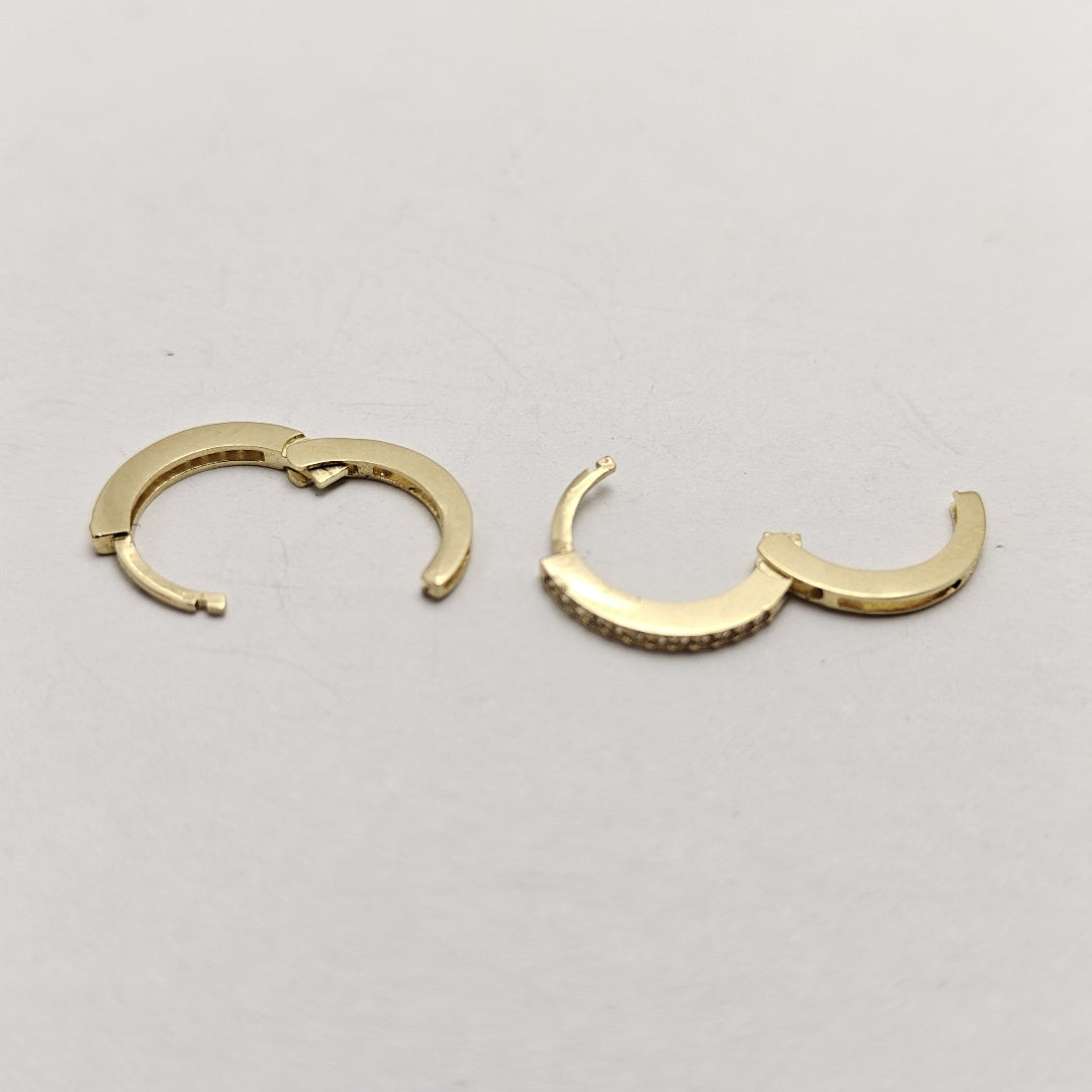 ARETES ARRACADAS CON CIRCONIAS 14K 1.2 GR (NUEVO)