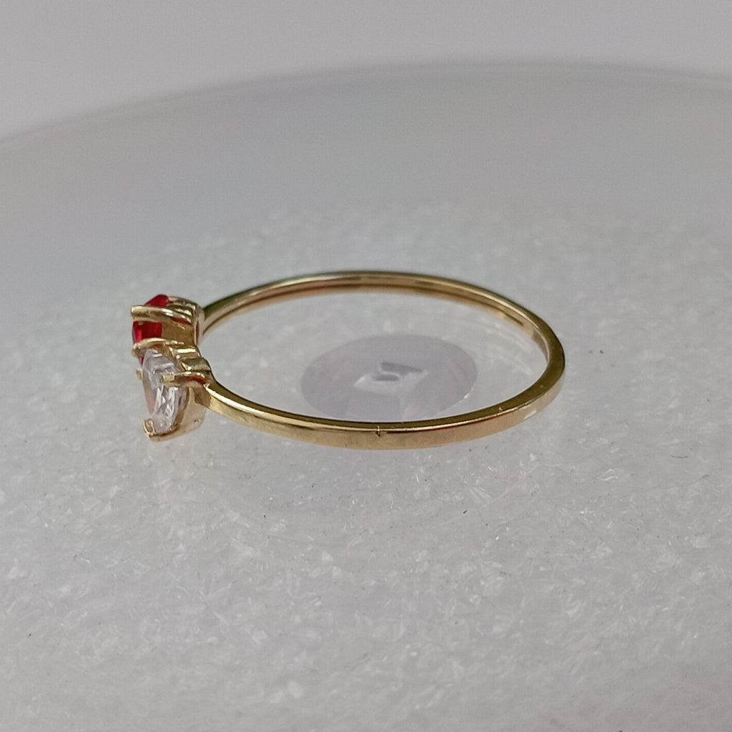 ANILLOS C PIEDRAS COLOR 14K TALLA 8 1.12 GR (NUEVO)