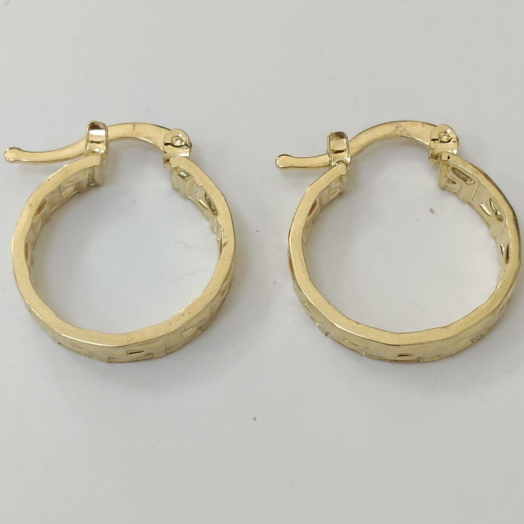 ARETES ARRACADAS FIG GRECAS 14K 1.8 GR (NUEVO)