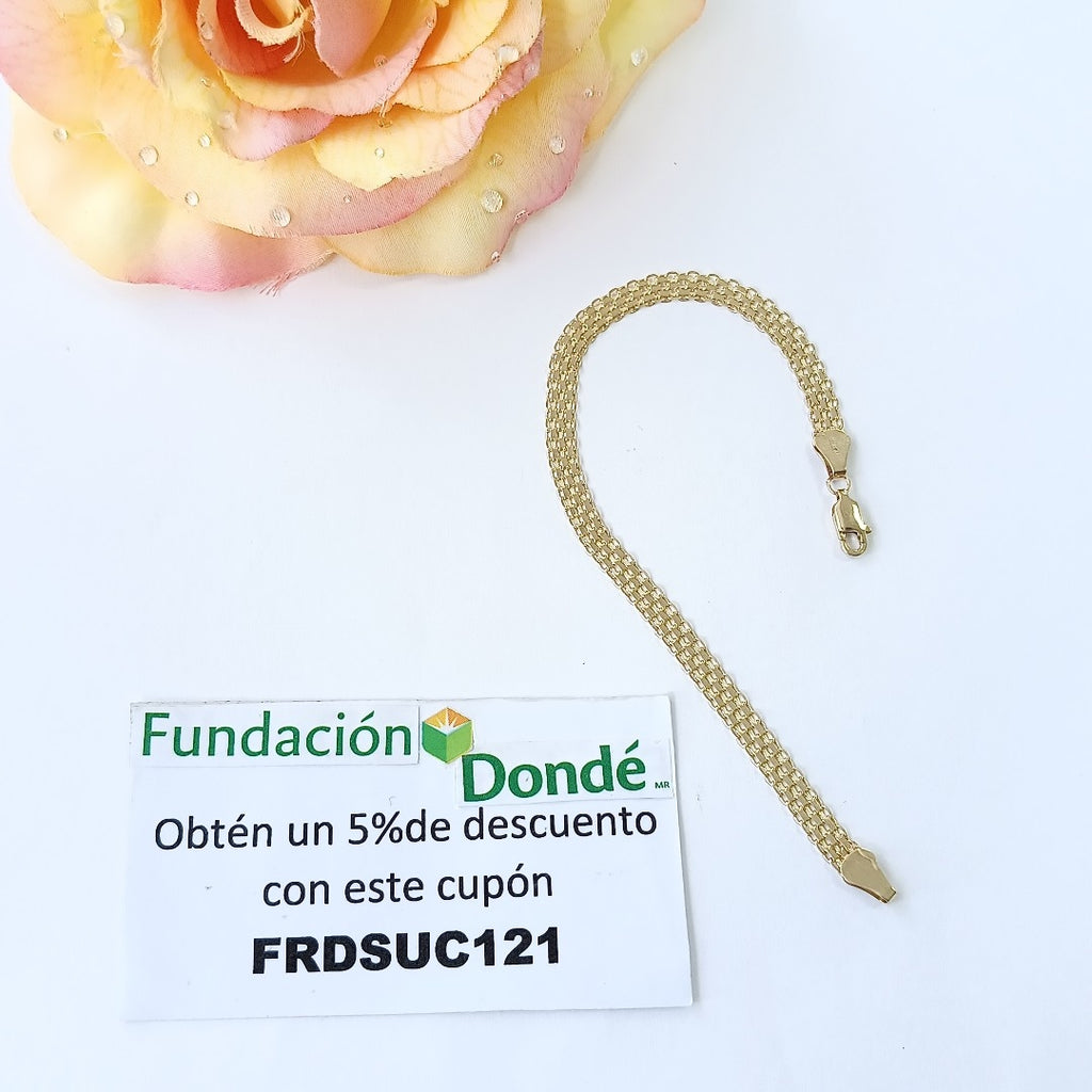 PULSERA ESPECIAL 14K 18 CM 4.4 GR (NUEVO)