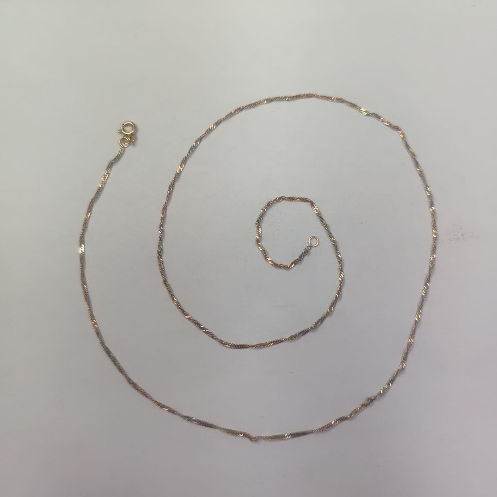 CADENA ORO COMBINADO 14 K 2,70 GRMS (SEMINUEVO)