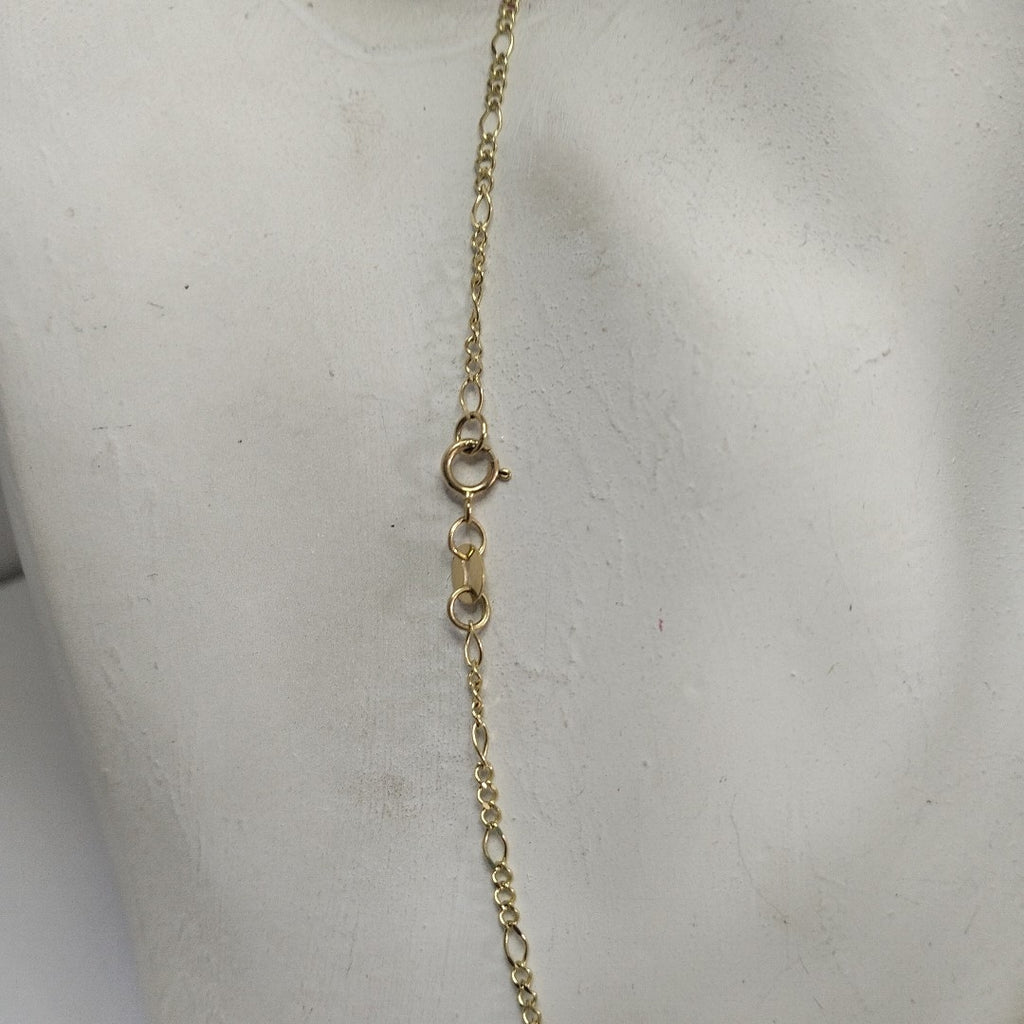 CADENA GARGANTILLA 3X1 CON ESFERAS COMBINADAS 14K 45 CM 3.1 GR (NUEVO)