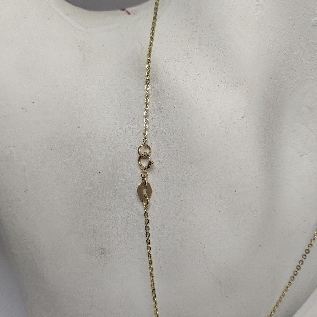 CADENA TEJIDO GARGANTILLA CON DIJE MARIPOSAS CIRCONIAS Y PIEDRAS DE COLOR 14K 45 CM 2 GR (NUEVO)