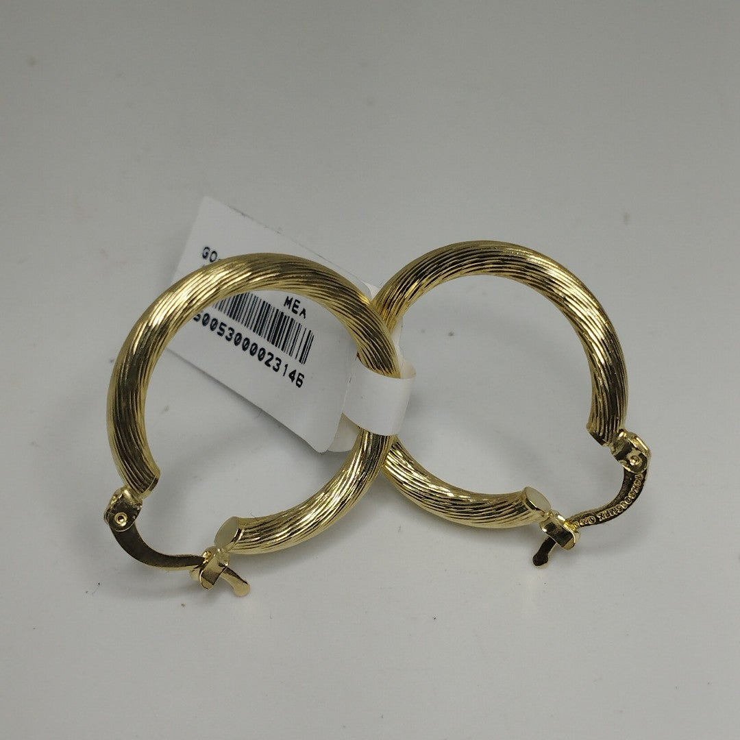 ARETES TEJIDO ARRACADAS ASTRIADAS 14K 2.9 GR (NUEVO)