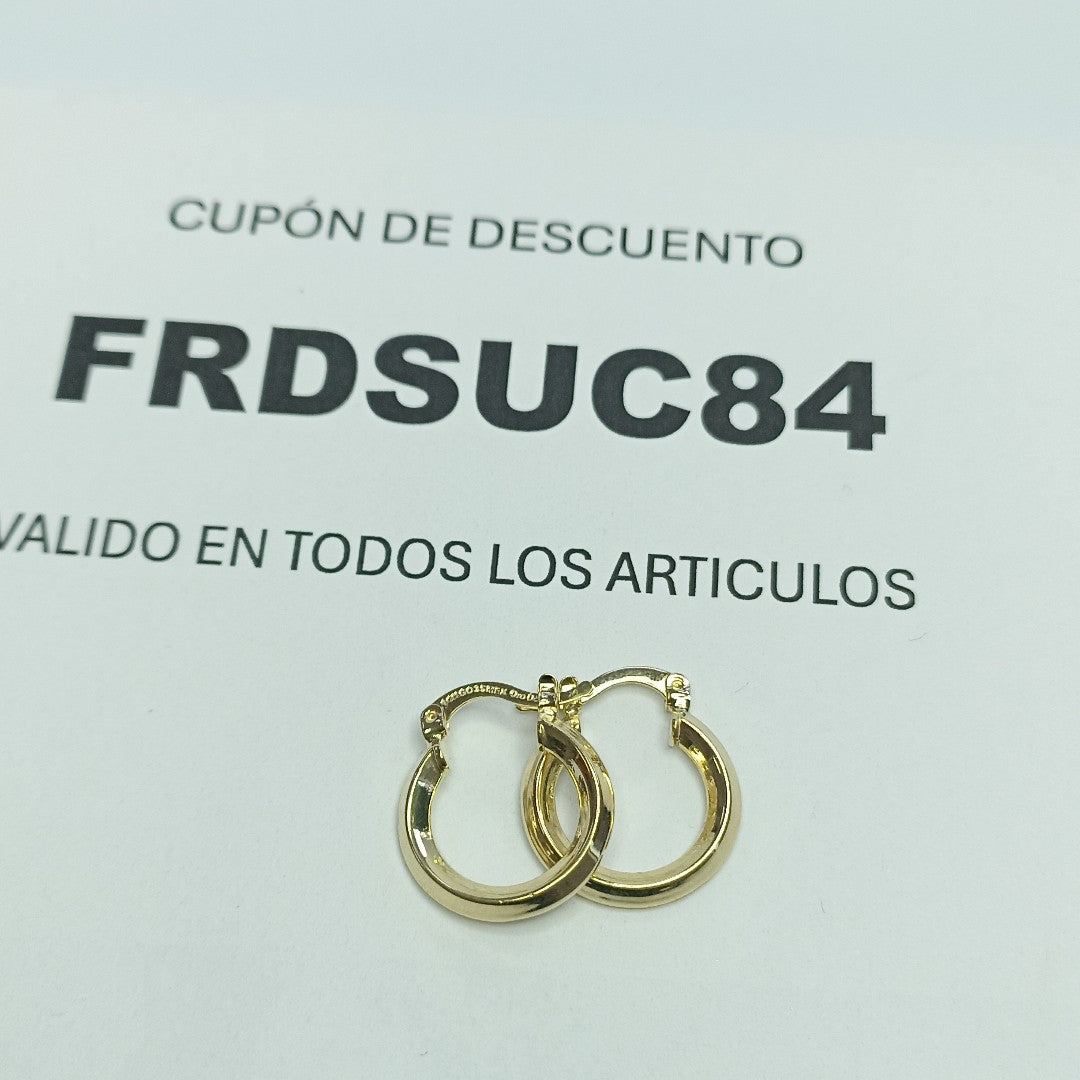 ARETES ARRACADAS CON CIRCONIAS 14K 2.3 GR (NUEVO)