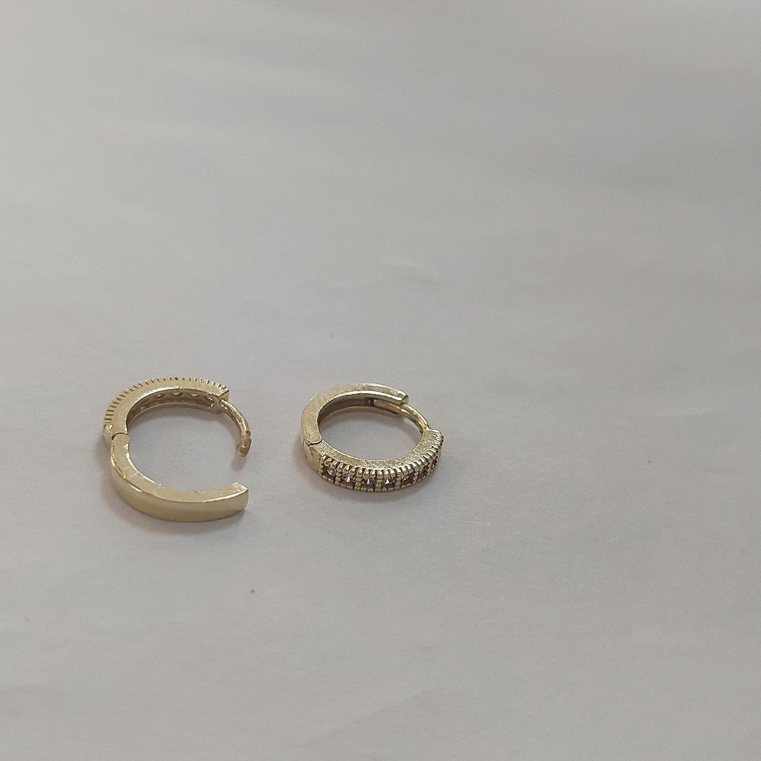 ARETES ARRACADAS CON CIRCONIAS 10K 1.2 GR (NUEVO)