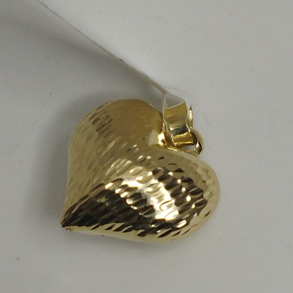 DIJE TEJIDO CORAZON LABRADO 14K 1.1 GR (NUEVO)