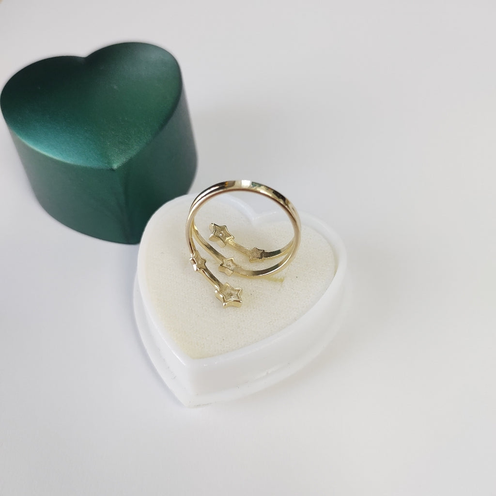 ANILLOS ANILLITO FIG ESTRELLA CON CIRCNIAS 10K TALLA 8 2.7 GR (NUEVO)