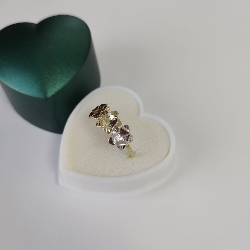 ANILLOS ANILLITO FIG FLORES 10K TALLA 9 1.3 GR (NUEVO)